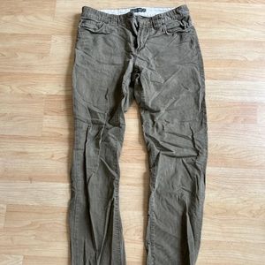 LL Bean Signature Slim Straight Fit Olive Pants W 31 L 32